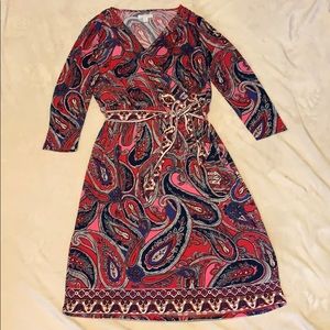 Colorful Paisley Dress, Size Medium